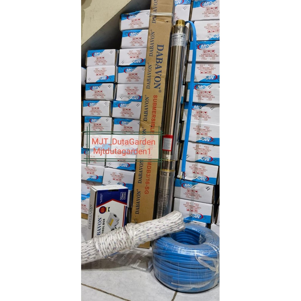 Pompa Satelit 3 Dabavon 0.75HP+Kabel Satelit 50m+Tampar 50m