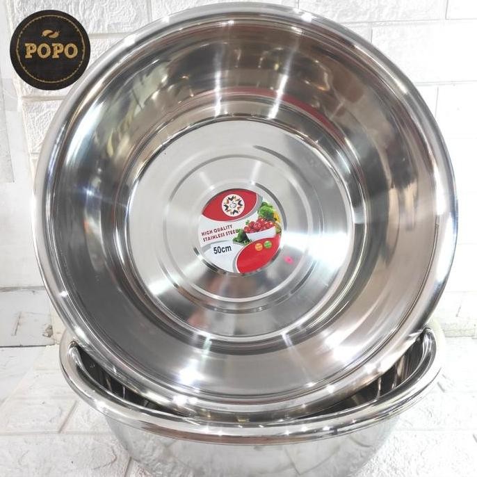 Baskom Korea Stainless Besar Mega Jumbo Mixing Bowl Adonan Makanan