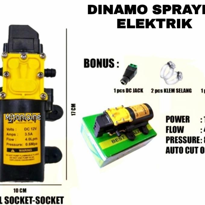 Dinamo Sprayer Elektrik Pompa Air Semprot Hama Dc 12V Alat Cuci Motor New Stok