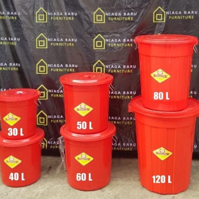 (Khusus Gojek) Ember Plastik Shinpo Besar Jumbo Tutup