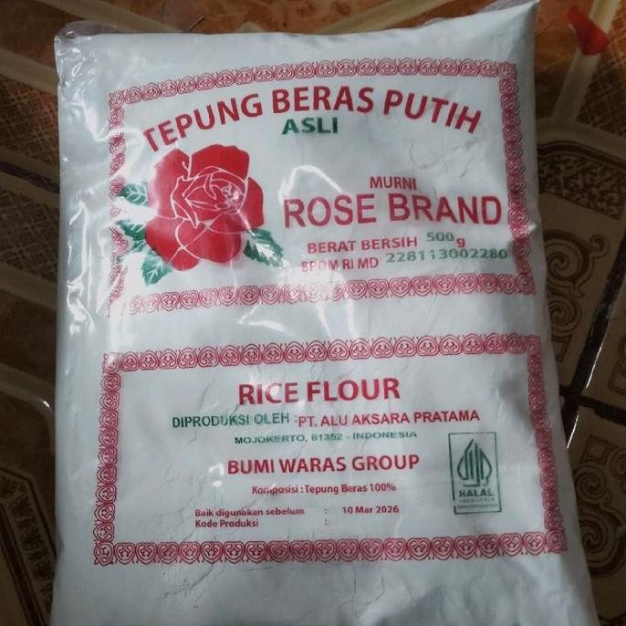 

Terlaris Tepung Beras Putih Rose Brand 500 Gr