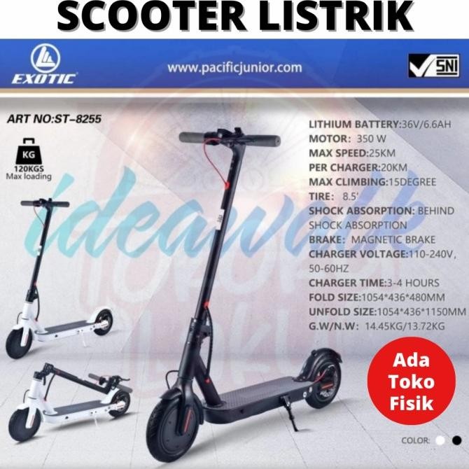 Promo Scooter Listrik Skuter Otoped Pacific Bike Ideawalk Exotic Scoter