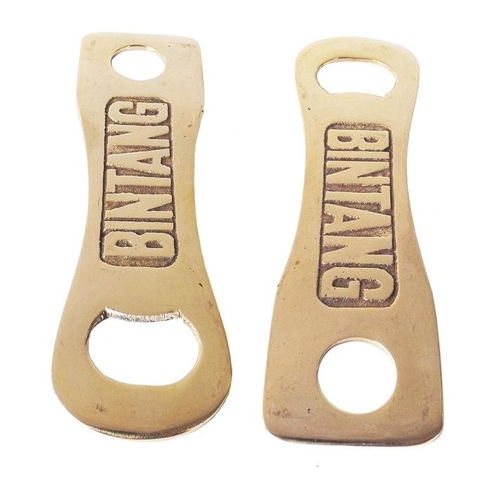 }}}}}}] 13.5cm  Solid Brass Bottle Cap Opener / Hand Bottle Cap Opener / Pembuka Botol Tangan Kuning