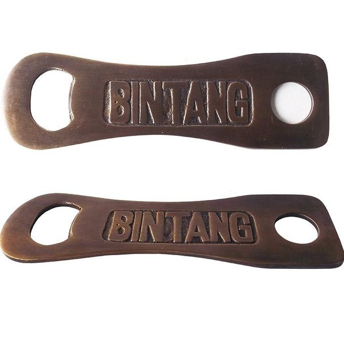 >*>*>*>*] 13.5cm  Pembuka Botol Tangan Kuningan / Alat Buku Botol Bir / Solid Brass Bottle Opener / 