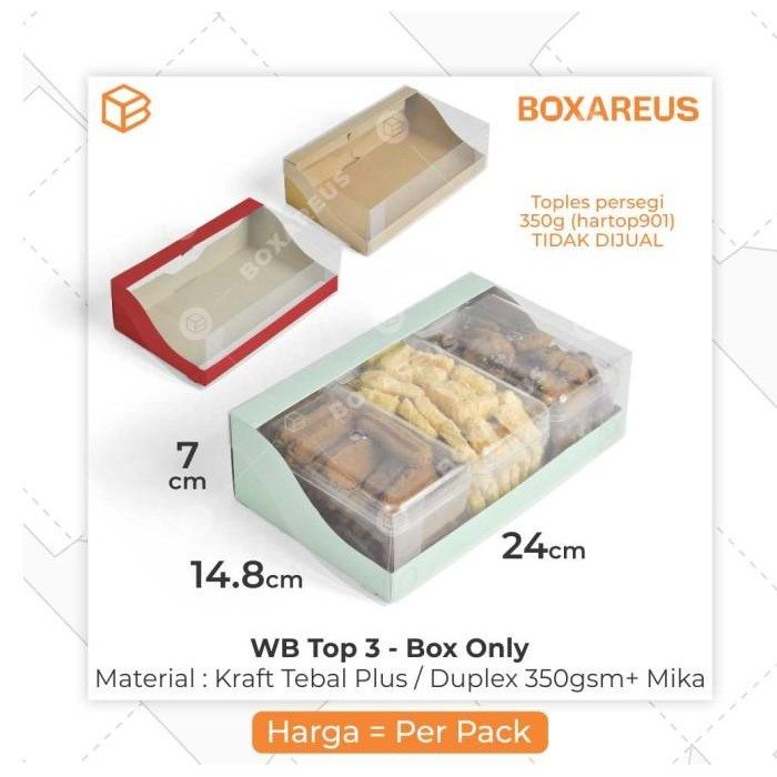 

Box Hampers Toples Dus Kue Kering Box Mika Kotak Hadiah | Wb Top 3