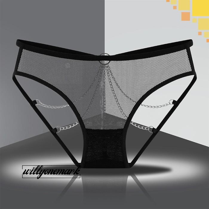 CELANA DALAM SEXY HOLLOW CHAIN JARING MOTIF MACAN LINGERIE CD C115 CUCI GUDANG