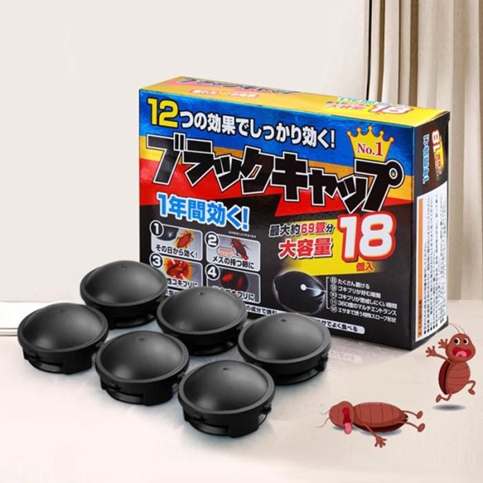 Obat Pembasmi kecoa Japan Racun Kecoa Anti Kecoa Earth Black Cap Ori