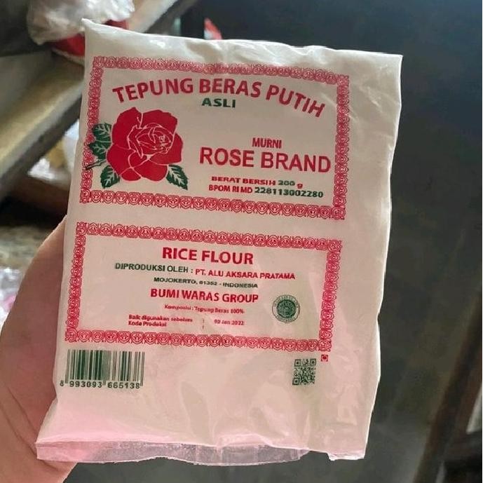 

Terlaris Tepung Beras Putih 200Gr / Tepung Beras Merk Rose Brand 2Pcs