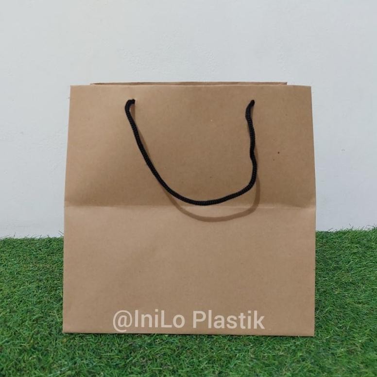 

Tu26 Mega Sale Paper Bag 27X27X27 Craft Coklat Polos Paper Bag Tali Kur Sale