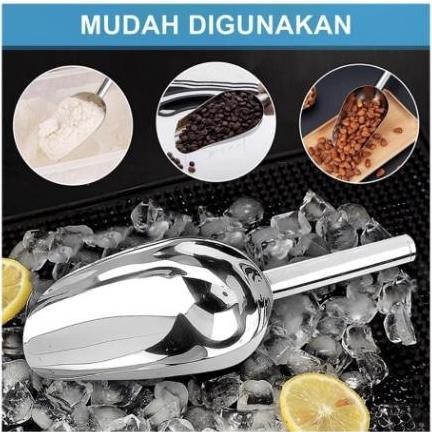 

Terlaris Gb - A017 - Skop Es Batu Stainless Tebal 12/11/10/9/8 Inch - Serokan Tepung Terigu Gula Serbaguna - Sendok Sekop Es / Beras