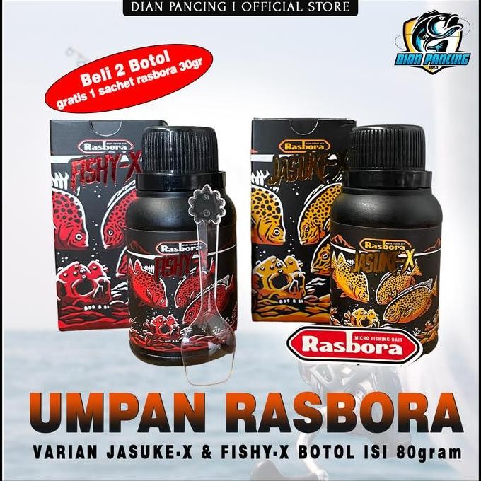 

Terlaris Umpan Ikan Pelet Rasbora Fishy-X Dan Jasuke-X 80Gram Micro Fishing