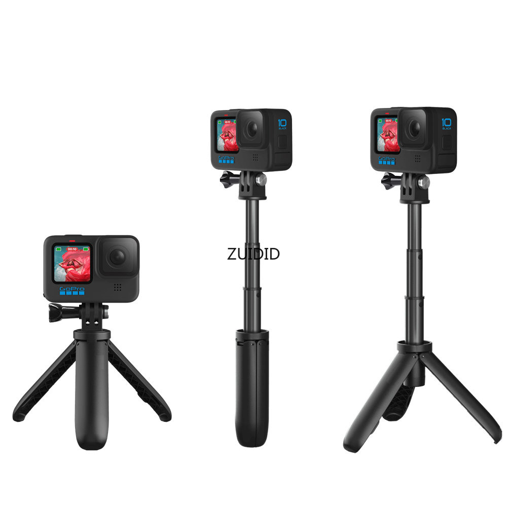 

ZUIDID Foldable Tripod Mini Portable Tripod Monopod untuk GoPro 12/11/10/9/8/7/6/5/4 Aksesoris Kamer