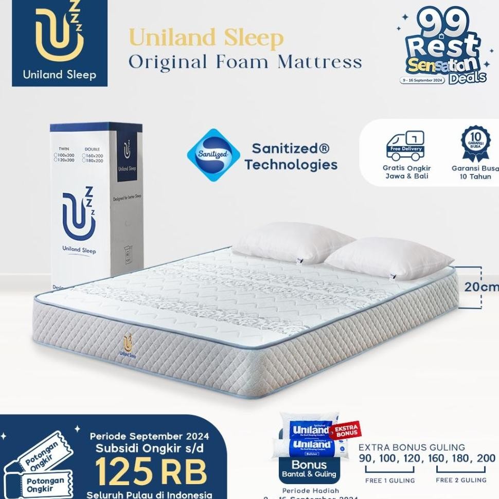 Uniland Sleep 100x200 / Single Size / Kasur Busa / Pocket Spring