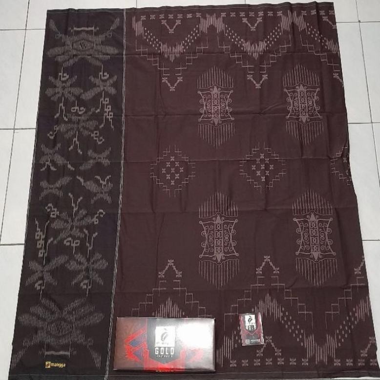 Gh-56 Sarung Mangga Gold Kembang Batik,Motif Bali Bahan Tebal Halus Dan Lembut