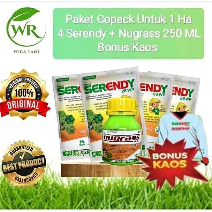 

Terlaris Paket Copack (4 Serendy+Nugrass 250Ml +Bonus Kaos) 100% Original Herbisida Padi Tidak Stress Menguning Racun Rumput Sawah