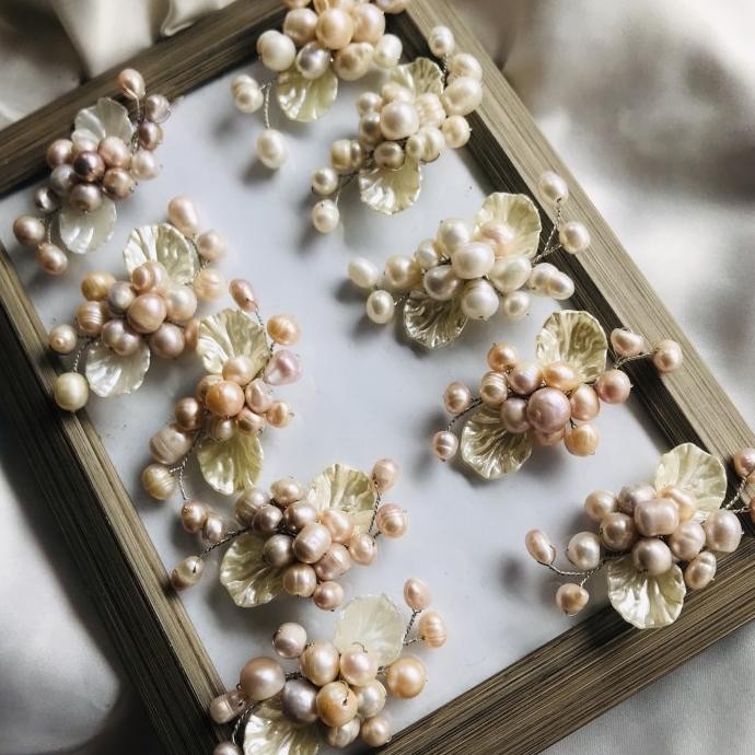 BROS BROOCH PENITI PIN MUTIARA AIR TAWAR ASLI DS10