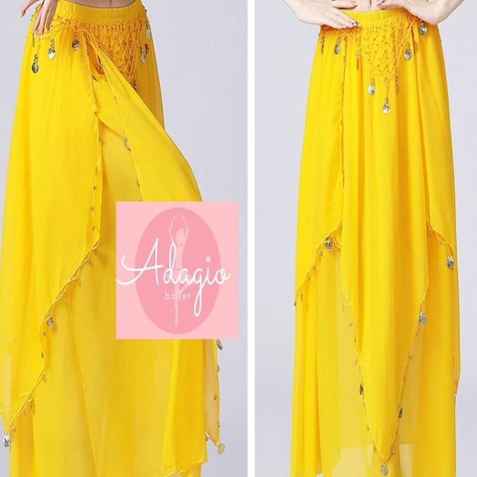 ROK BELLY DANCE SKIRT TARI PERUT TAMBORIN COIN SIFON INDIAN