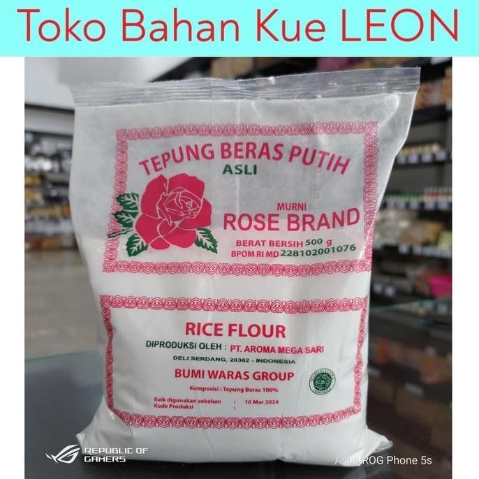 

Terlaris Rose Brand Tepung Beras Putih Eko 500 Gr