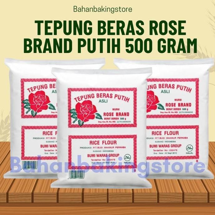 

Terlaris Tepung Beras Rose Brand Putih 500 Gram