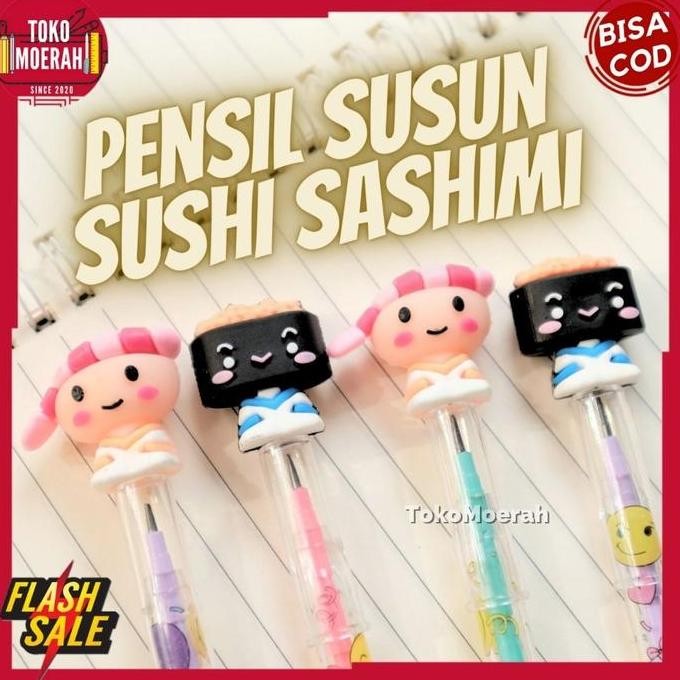 

ASB PENSIL SUSHI PENSIL SUSUN SUSHI SASHIMI LUCU UNIK MURAH PENSIL PELURU UNIK LUCU