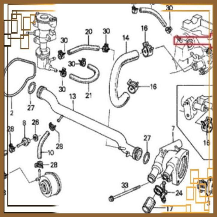 [BSM] WATER OUTLET HONDA CIVIC WONDER 1984-1987