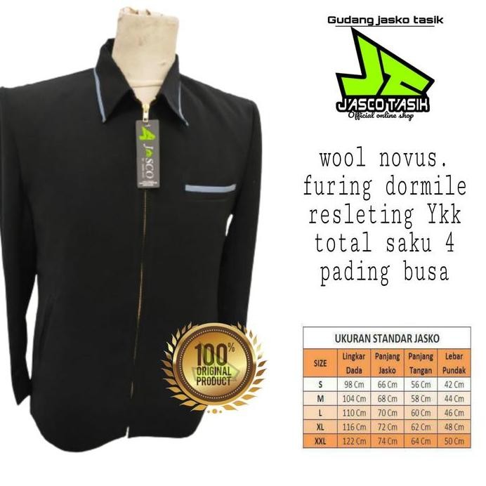 Jasket wool jas jaket pria by jasco abu M L XL XXL jas cowok santri murah