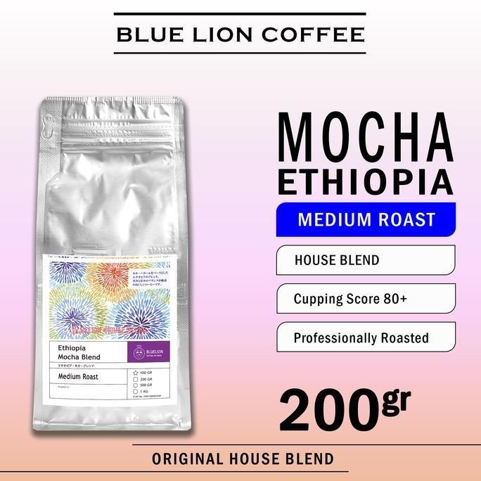 

ready stock Blue Lion Coffee Ethiopia Mocha Blend 200 gram Kopi