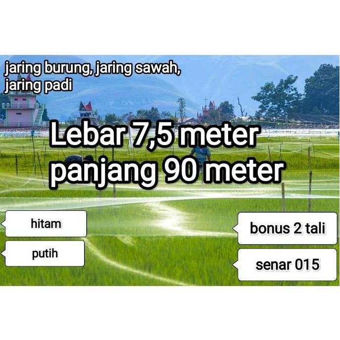 

Terlaris Jaring Padi, Jaring Burung 3 Inci Senar 015 Lebih Tebal Bonus 2 Tali, Jaring Sawah, Jaring Kelelawar,