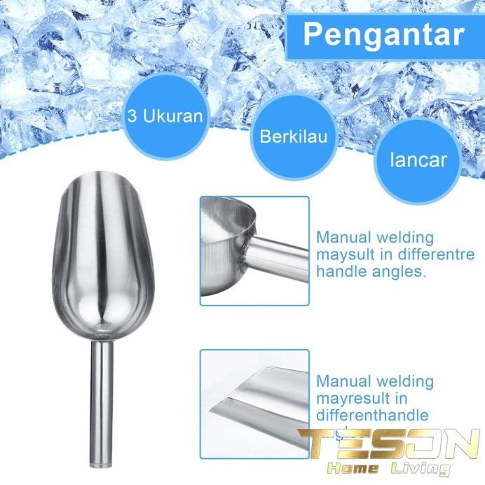 

Terlaris Sendok Sekop Es Batu Stainless Skop Serokan Beras Tepung Ice Scoop