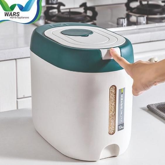 

Terlaris Wl Wars 5 Kg & 10 Kg Dispenser Beras Modern Kedap Udara Anti Kutu Wadah Tempat Kacang Tepung