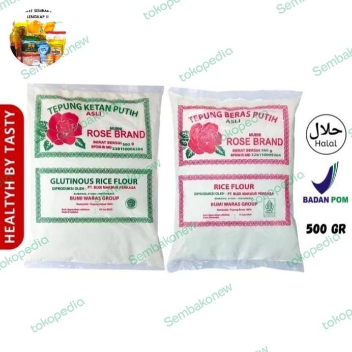 

Terlaris Tepung Rose Brand Beras/Ketan 500Gr