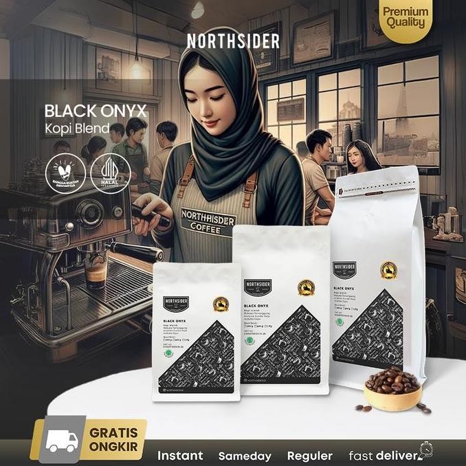 

ready stock Northsider Kopi arabika robusta Black Onyx Espresso Blend Coffee