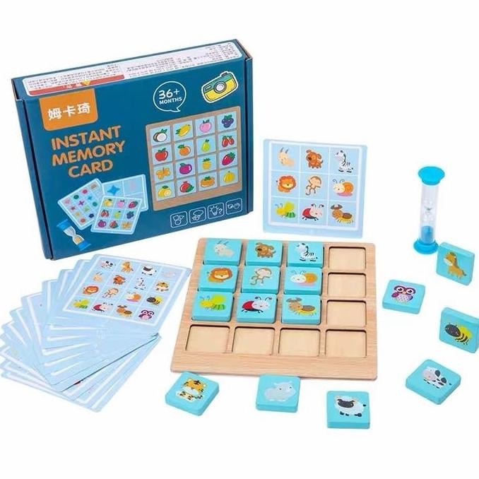 baru  instant memory card game mainan edukasi anak