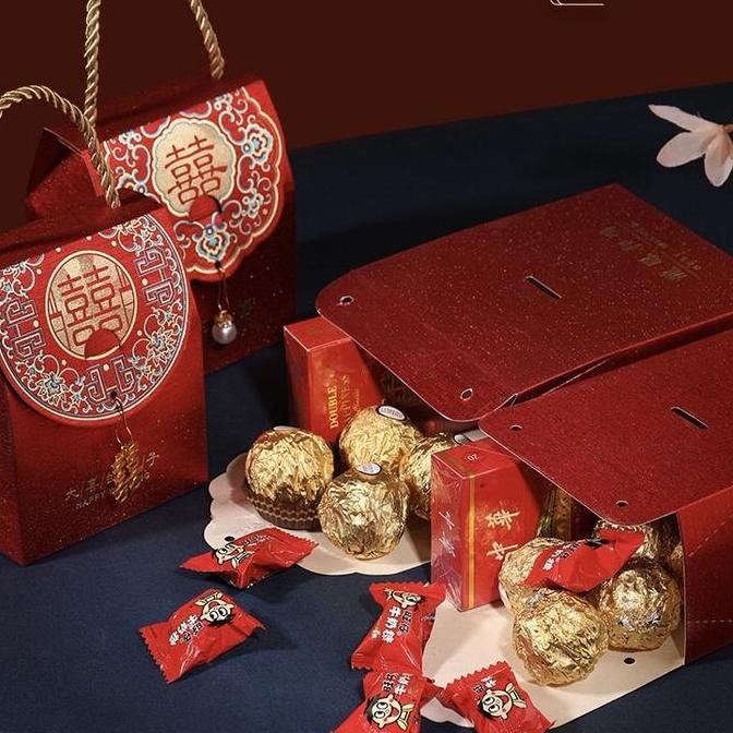 

ready !!! Isi 10pcs Kotak Sangjit Souvernir/ Tea Pai Wedding Gift, Goody Bag