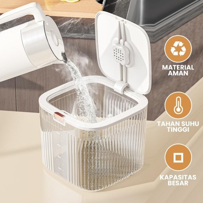 

Terlaris Gogobuy 5Kg/10Kg Tempat Beras Transparan/Dispenser Beras/ Wadah Penyimpanan Beras Serbaguna / Tempat Penyimpanan Beras / Tepung / Biji-Bijian E20-E21