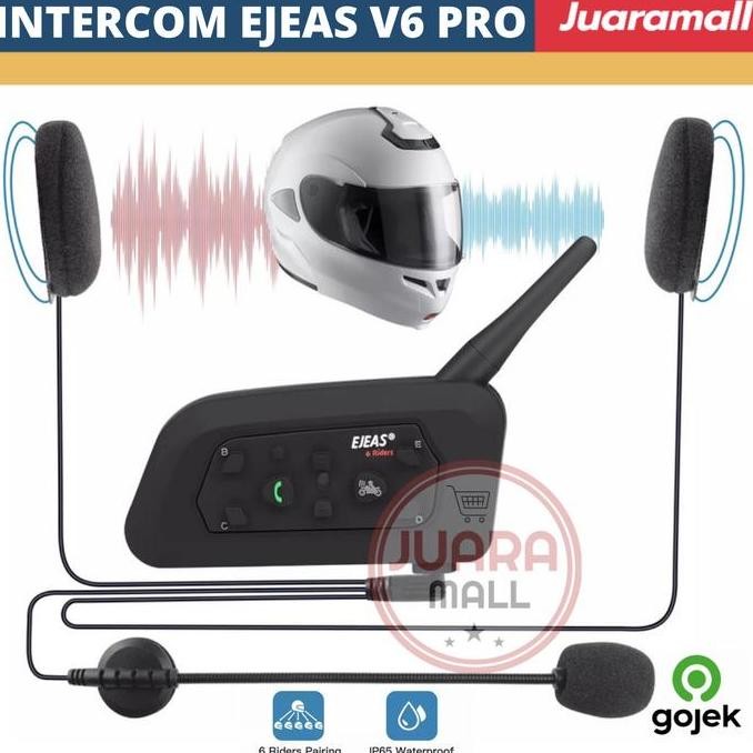 INTERCOM V6 PRO EJEAS BLUETOOTH HELM EJEAS V6 PRO 6 RIDERS