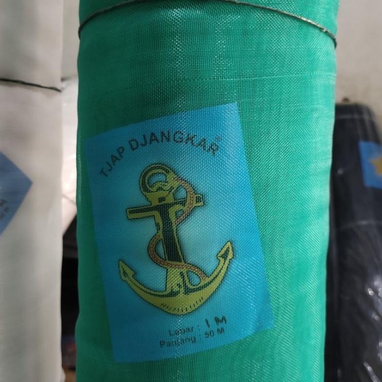 Hot Gratis Waring Hijau/Waring Kasa Hijau 1 Rol Panjang 50 Meter Cap Jangkar (Tanpa Sambungan) - Cap