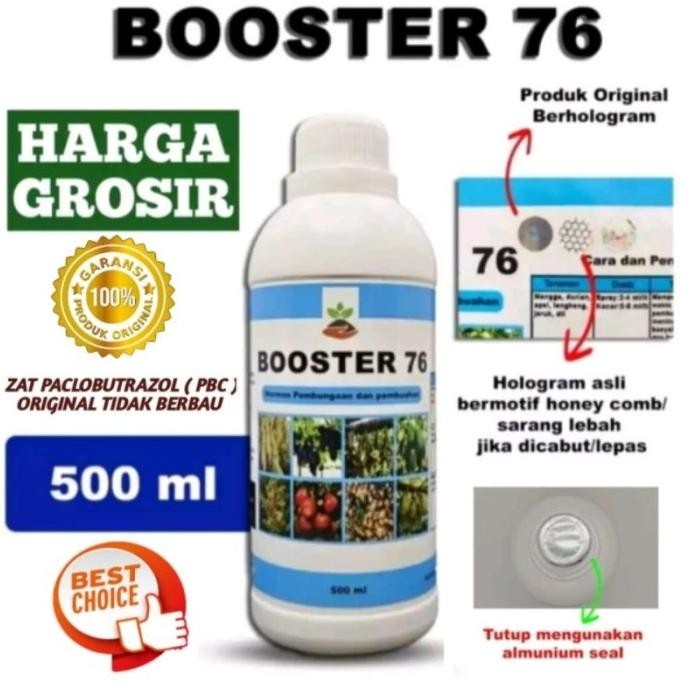 

Terlaris Booster 76 Kemasan Pabrik 500Ml Pupuk Organik Untuk Pelebat Penyubur