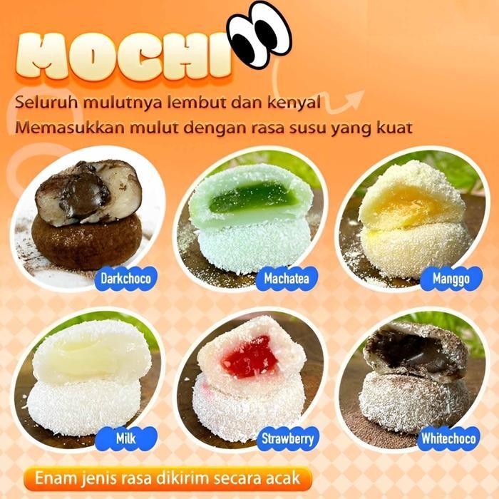

Breakk Mochi / Kue Mochi Aneka Varian Rasa / Kue Mochi Tabur Kelapa / 30Gr / 1 Box Isi 30Pcs