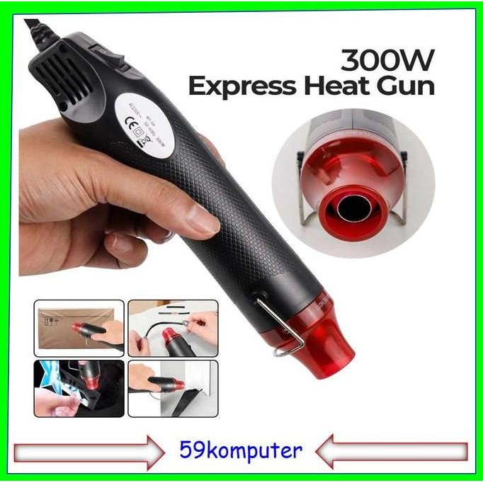 MINI HEAT HOT AIR GUN LOW WATT 300W MESIN PEMANAS STIKER  BLOWER UAP PANAS HOT GUN 220V SOLDER UAP E