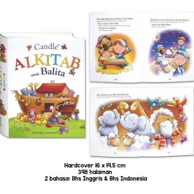 

Candle Alkitab untuk Balita Kids Baby Bible Buku Bacaan Bedtime Story TK