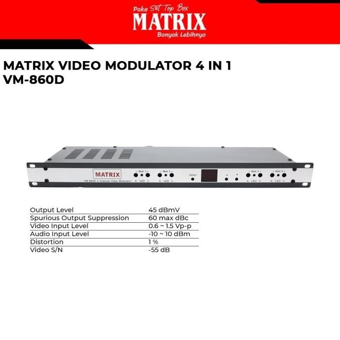 MATRIX MODULATOR 4 IN 1 UHF VM 860 MURAH