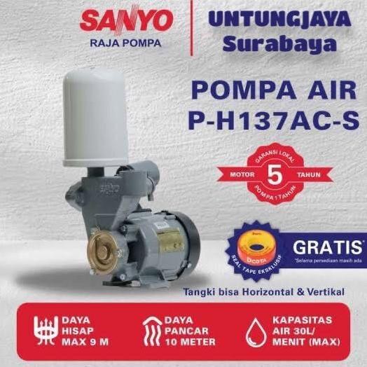 TERMURAH - POMPA AIR OTOMATIS SANYO PH 137 AC / POMPA SANYO PH137ACS / POMPA AIR SUMUR DANGKAL SANYO