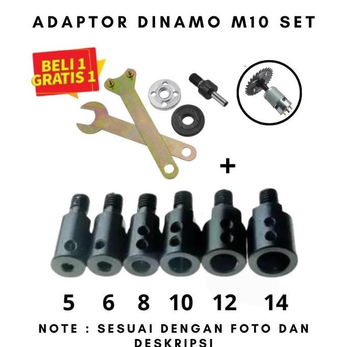 Adaptor Dinamo Mesin Pompa Jadi Gerinda Set Konektor Sambungan As Dinamo 775 Mandrel 5 6 8 10 12 14 