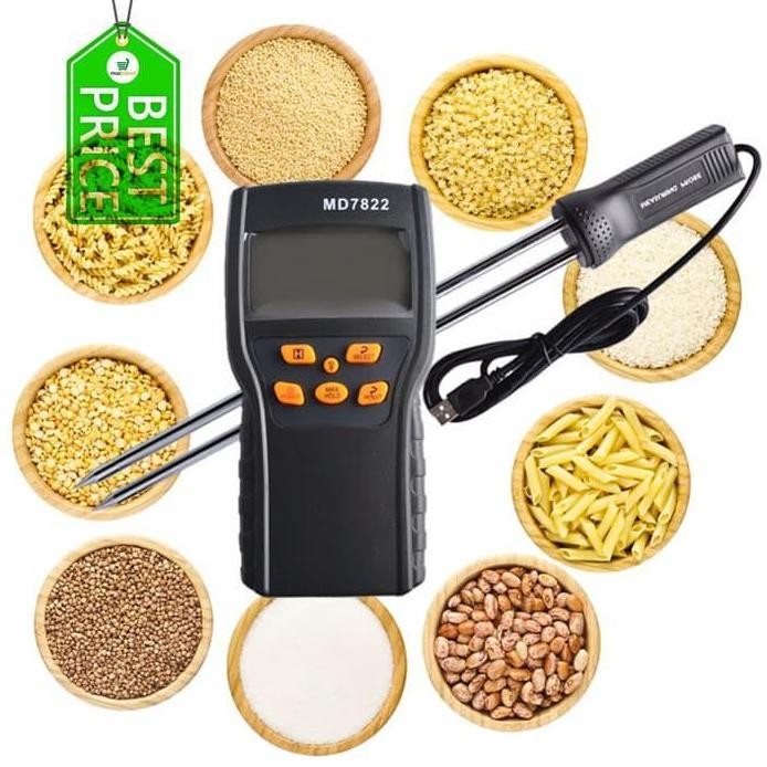 

Terlaris Grain Moisture Meter Md7822 Ukur Kadar Air Md-7822 Biji Bijian Beras Gandum Jagung Kedelai Tepung