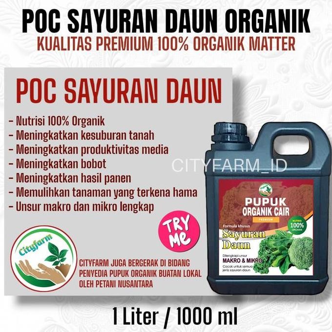 

Terlaris Pupuk Organik Cair Tanaman Sayuran Daun 1 Liter