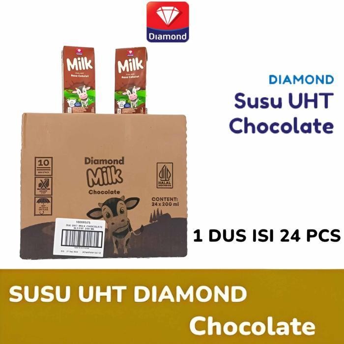 

Diamond Milk / Minuman Susu Uht / Minuman Susu Rasa Cokelat / 200Ml