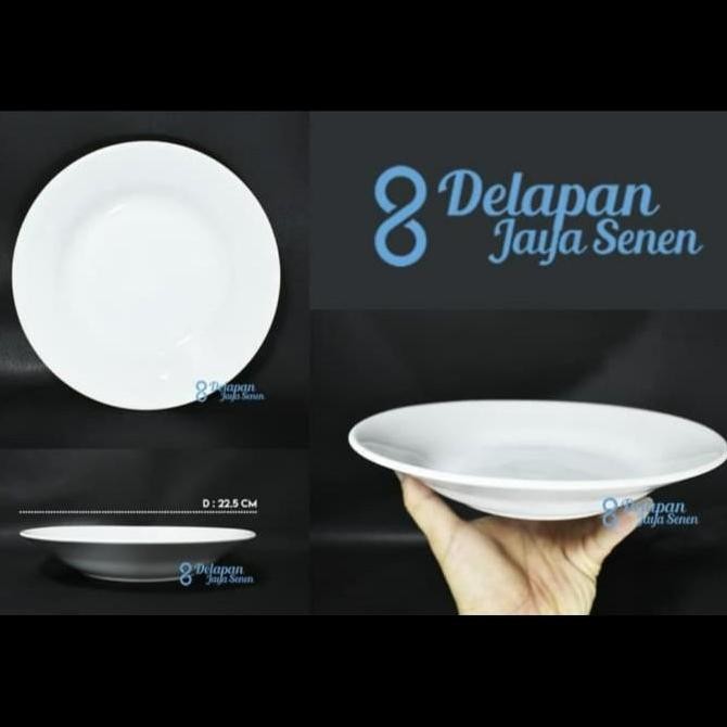 Buruan serbu] Piring Beling Keramik Porselen Putih Polos Tebal Awet Premium Sunbird 9" Piring Makan 