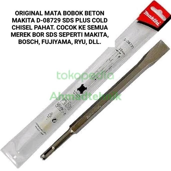 MAKITA D 08729 Makita mata bor bobok beton pahat sds plus cold chisel ASLI