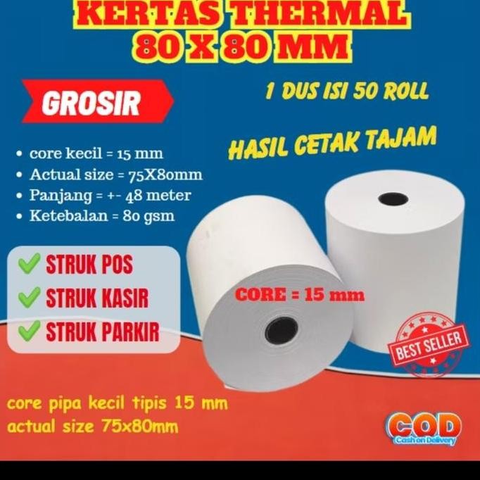 

>>>>>] Kerthas Thermal 80x80 MM Kertas Struk Kasir Termal Kertas Print Struk Belanja Kertas Print Nota Pembelanjaan Kertas Cetak Struk Kasir